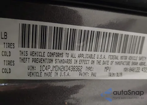 2019 Jeep Cherokee Limited 4X4 из США, поврежденный, VIN 1C4PJMDN2KD438362